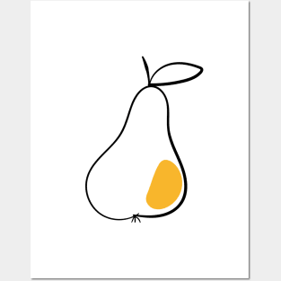 Pear doodle sketch Posters and Art